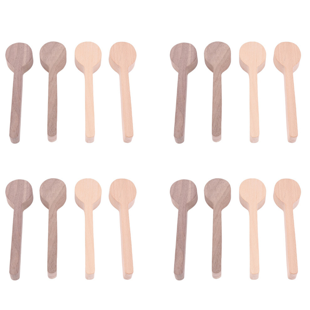 Wood Carving Spoon Blank Beech And Walnut Wood Unfinished Wooden Whittling Kit For Whittler (8Pcs) 4713542570356