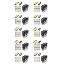 10X Self Inking Stamp Set Custom Personalised DIY Business Name Number Address Printing Rubber Stamp with Tweezers Kit