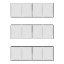 PTNOKA 3X Musik Noten Ordner Noten Ständer Zubehör Musik Ordner 4 Seiten Erweitern Spiral-Bound 40 Taschen