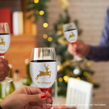 12 Pièces éBauches de Sublimation Manchon en Verre à Vin Néoprène Couvercle Isolant en Verre à Vin