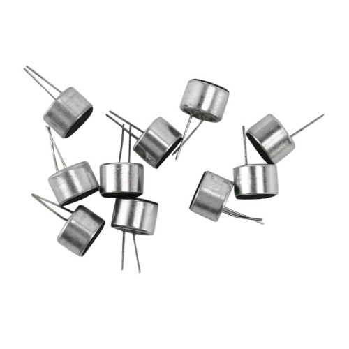 50 Pcs 2 Pin  MIC Capsule Electret Condenser Microphone Silver Tone Black