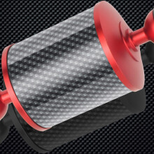 2X Dia 60mm Carbon Fiber Float Buoyancy Aquatic Arm 5 Inch for DSLR Camera Tray Underwater Diving Accessories, Red