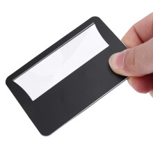 Credit Card Size Lighted 3X Magnifier Bundle Includes 4 Magnifiers, Each Magnifier for Reading Has 3X Lens