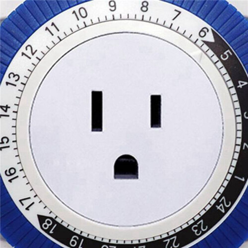 2X 24 Hour Timer Socket Mechanical Program Timer  Socket 125v Wall Outlet Protector  Saveing(US Plug) 2