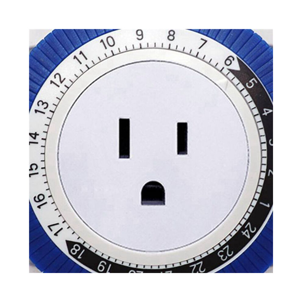 2X 24 Hour Timer Socket Mechanical Program Timer Socket 125v Wall ...