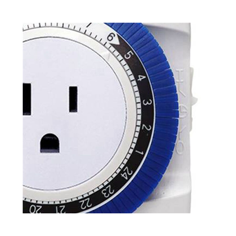 2X 24 Hour Timer Socket Mechanical Program Timer Socket 125v Wall ...