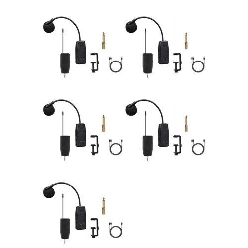 5X Violin Wireless Microphone Musical Instrument Microphone Stage Performance Audio Receiver and Transmitter Short Clip