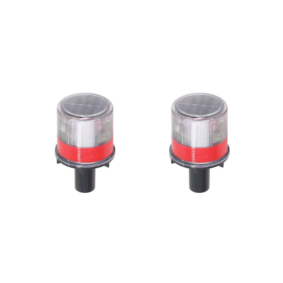 2X Boat Solar Powered Led Strobe Pc Shell Reflective Waterproof Beacon Warning Lamp Safety Strobe Light 4762167174760
