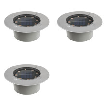 3X Lampes Solaires au pour L'Extérieur, Lumière LED Étanche pour Jardin, Cour, Marches et Allées, Lumières Solaires LED Blanc Froid