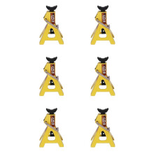 6X Metal Jack Stands Simulation Toys for 1/10 RC Crawler Truck Car Trx4 SCX10 Simulation Climbing Vehicles-Yellow