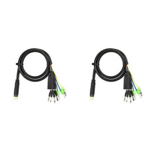 2 Pcs 60Cm E-Bike 9Pin Motor Convert Extension Cable Cord Waterproof Connector Front Rear Wheel Hub Motors