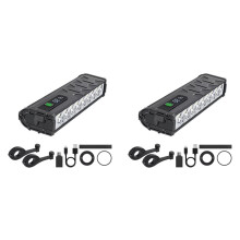 2X NEWBOLER Bicycle Light Front 4500Lumen BikeLight 10000mAh Waterproof Flashlight USB Charging,A