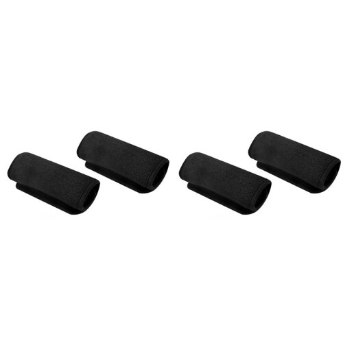 4-Pack Handtagskuddar, Greppskydd, Vadderade Greppskydd för Rullstol, Svarta Rullstolar.