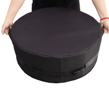 Fire Pit Cover 600D Oxford Fabric Weatherproof Round Design with Elastic Hem for Inground Pits