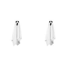 2X Halloween with Lights Happy Halloween Decorations for Home Favors Hanging Lantern White