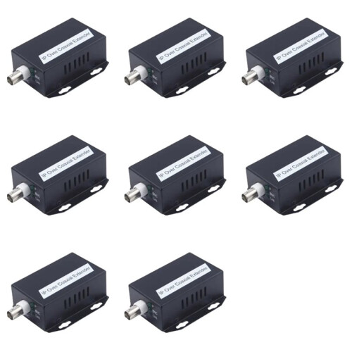 8Pcs Ethernet IP Extender over Coax HD Network Kit EoC Coaxial Cable Transmission Extender for Security CCTV Cameras(B) 1