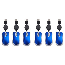 6 Pezzi Mouse Cablato Mouse Retrattile Mouse con Cavo Mouse Mouse Ottico USB Mouse Cablato per Computer Portatile PC
