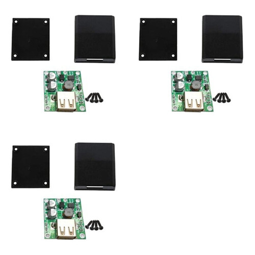 3X Solar Panel Power Bank USB Charge Voltage Controller Regulator Power Supply with Case 5-20V Input 5V 2A Output