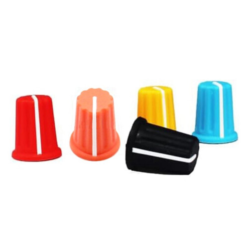 10X EQ Rotary Knob Replacement Equalizer Potentiometer Fader Knobs Push Rod Cap, Knob Cap-B 1