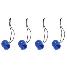 4X Capuchon Anti-Poussière Fileté pour Plongée Sous-Marine Din 5/8-14NPS Bouchon Anti-Poussière Réservoir Valve Embout Accessoire Partie Bleu