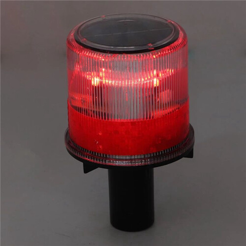 2X Boat Solar Powered LED Strobe Light PC Shell Reflective Waterproof  Beacon Warning Light Lamp Safety Strobe 2