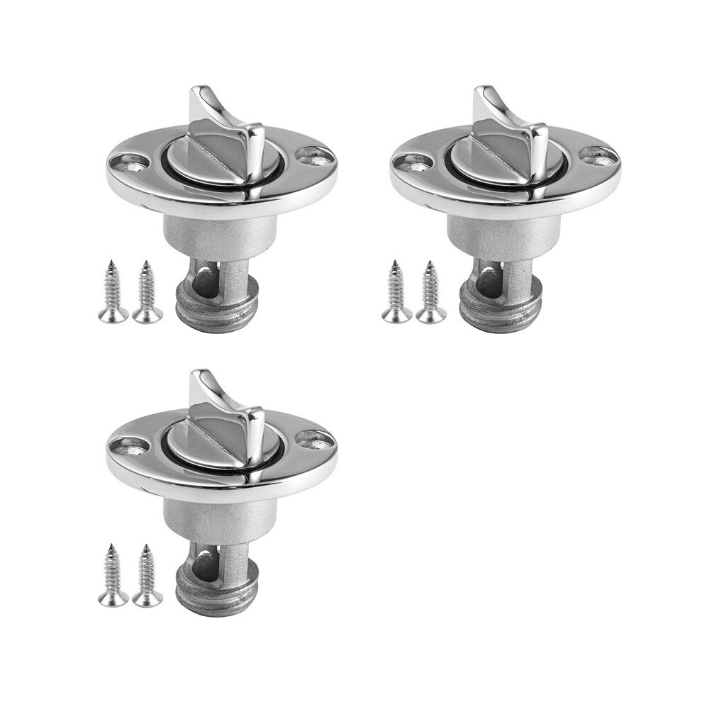 3X Oval Garboard Drain Plug Marine 316 Stainless Steel Drain Plug Fits 1 Inch Hole Boat Transoms Drain Plug With Screws 6033590083584