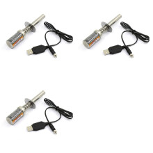 3X RC Nitro 1.2 V 1800 Mah Recarregável Vela Incandescente de Ignição Carregador USB para Motor um Gás Nitro Potência 1/10 1/8 RC Carro