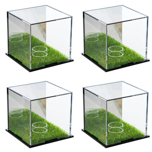 4X   Display Cabinet,   Square Display Cabinet, Memorial Box, Acrylic Mirror Storage Box