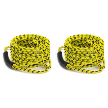 2X Corde de Remorquage pour Bateau, 60 Pieds 3K 1-3 Coureurs, Cordes de Bateau en Tube, Corde de Ski Robuste pour le Ski Nautique Flottant