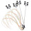 32 PCS HO Scale Model Lighting Tower,Tower Lights Model Lights Layout Lamppost for Train/Garden/Playground/Stadium 2
