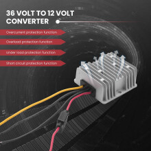 4X Convertitore 36V/48V Un 12V 20A Voltaggio Regolatore Riduttore Convertitore Buck Step-Down Potenza con Fusibile