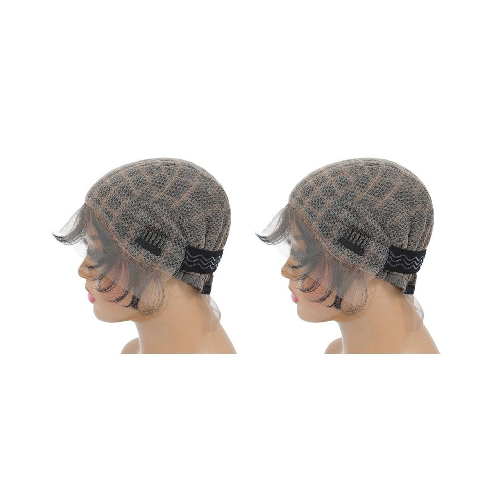 2X Braided Wig Cap -Double Full Lace Crochet Wig Cap with Baby Hair - Breathable Lace Cap