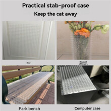 16PCS Cat Repellent Outdoor/Indoor Scat Mat for Cats&Dogs, Clear Cat Deterrent Mat Pet Deterrent Mats with Spikes