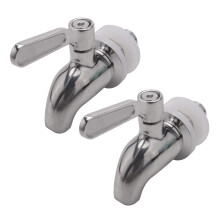2X Edelstahl Wasserhahn Fassbier Wasserhahn fuer Hausbrauen Fermenter Wein Fass Bier Saftspender Trinken