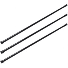 3X Ausziehbare, Federbelastete Teleskopstangen für die Voilespannung der Gardinenstange, 70 - 120 Cm, Schwarz
