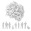 1:50 White Figures Architectural Model Human Scale HO Model Plastic Peoples,100 Pieces 3