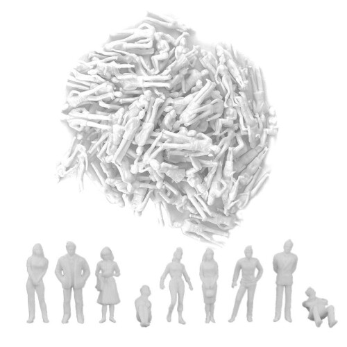 1:50 White Figures Architectural Model Human Scale HO Model Plastic Peoples,100 Pieces 1