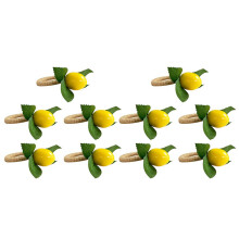 10X Juego de Anillos de Servilleta de LimóN, Anillos de Servilleta de Vid de LimóN, Servilletero de Ajuste de Mesa de Comedor para el Hogar,Mesa de