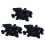 Plastic Rectangle Blanking End Tube Caps Inserts 25x50mm 90pcs Black 1