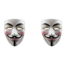2X V for Vendetta Anonymous Guy Fawkes Resin Cosplay Mask Party Costume Prop Toys