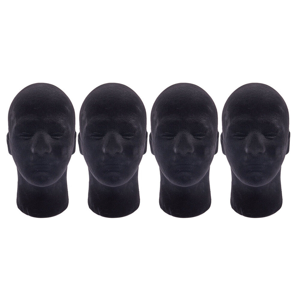 Wella Elements 4X Male Foam Mannequin Manikin Model Wigs Glasses Cap Display Stand Black
