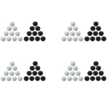80 Unids Canicas 16mm Canicas de Vidrio Knicker Bolas de Cristal Decoración Color Nuggets Juguete  Y Negro