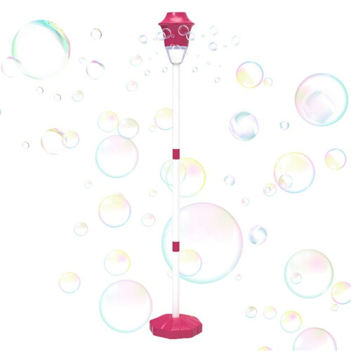 2X Automatic Bubble Machine with Light Vertical Bubble Machine for Birthday Outdoor Wedding Christmas Parties Red 2