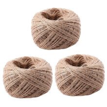 3X 100 Meter - Natuerliche texturierte Hessische Jute Garn Schnur 1mm