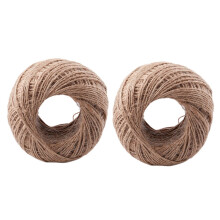 2X 100 Meter - Natuerliche texturierte Hessische Jute Garn Schnur 1mm