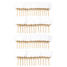 60 pcs/lot wedding White Paddle Fan for wedding decoration