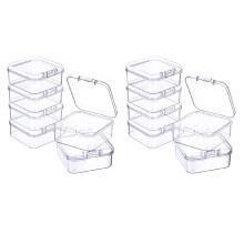 12 Pieces Plastic Clear Storage Box for Collecting Small Items, Beads, Jewelry, Business Cards
