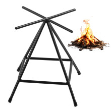 Vertical Fire Pit Grate 12 Inch Iron Low Smoke Design for Outdoor Cooking and Camping