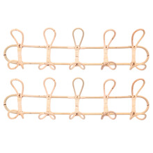 2X Large Rattan Wall Hooks Clothes Hat Hanging Hook Crochet Cloth Holder Organizer Hangers Decor for Home Decor