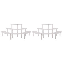 2X Transparent Removable Acrylic Cake Display Stand for Party Round Cupcake Holder Bakeware Wedding Birthday Decoration